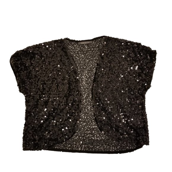 Sequin Black Shrug Cover Up Suzy Shier - Picture 2 of 8